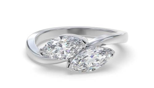 Marquise Two Stone Lab Grown Diamond Rings